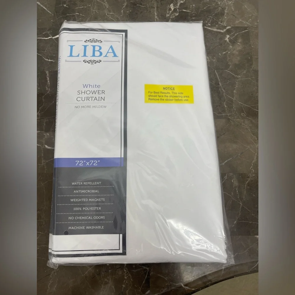 New! Cloth Fabric Shower Curtain, Heavy Duty Waterproof - 72